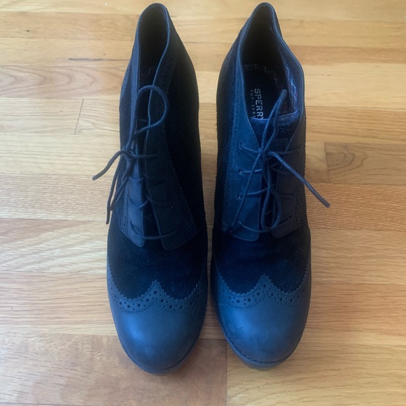 Sperry Top-Sider Emory Bootie - Blk Suede/Lthr 11M - Picture 4 of 10